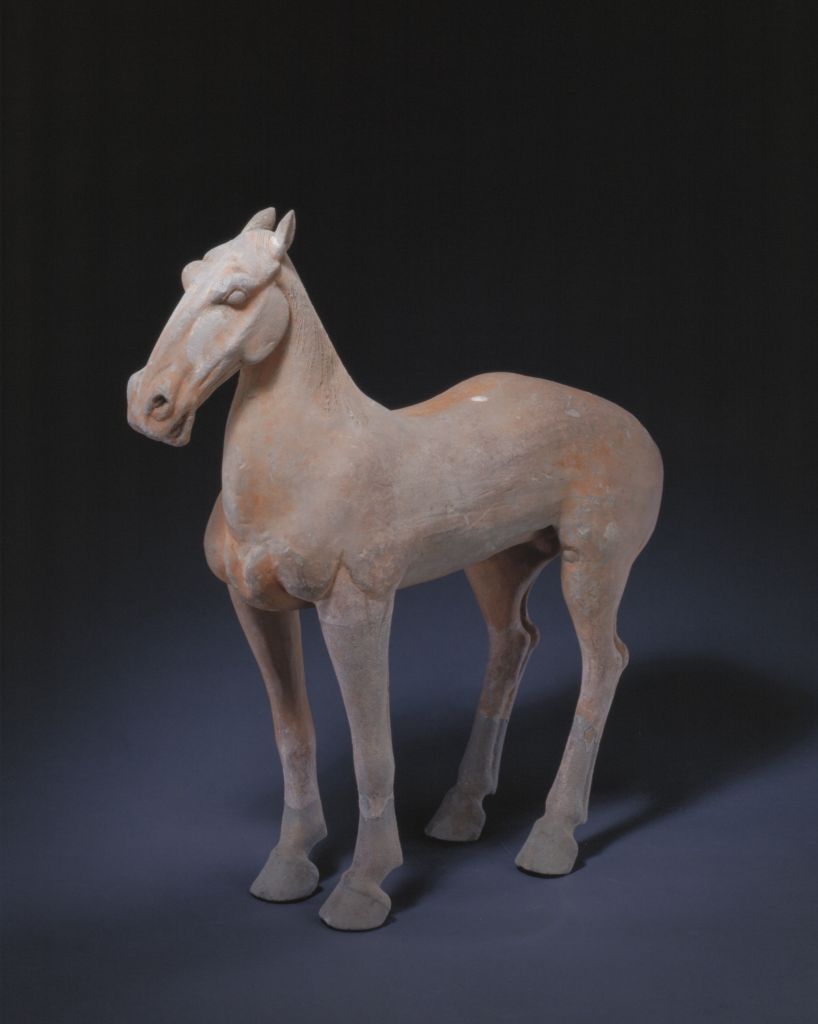 图片[1]-Pottery painted horse-China Archive